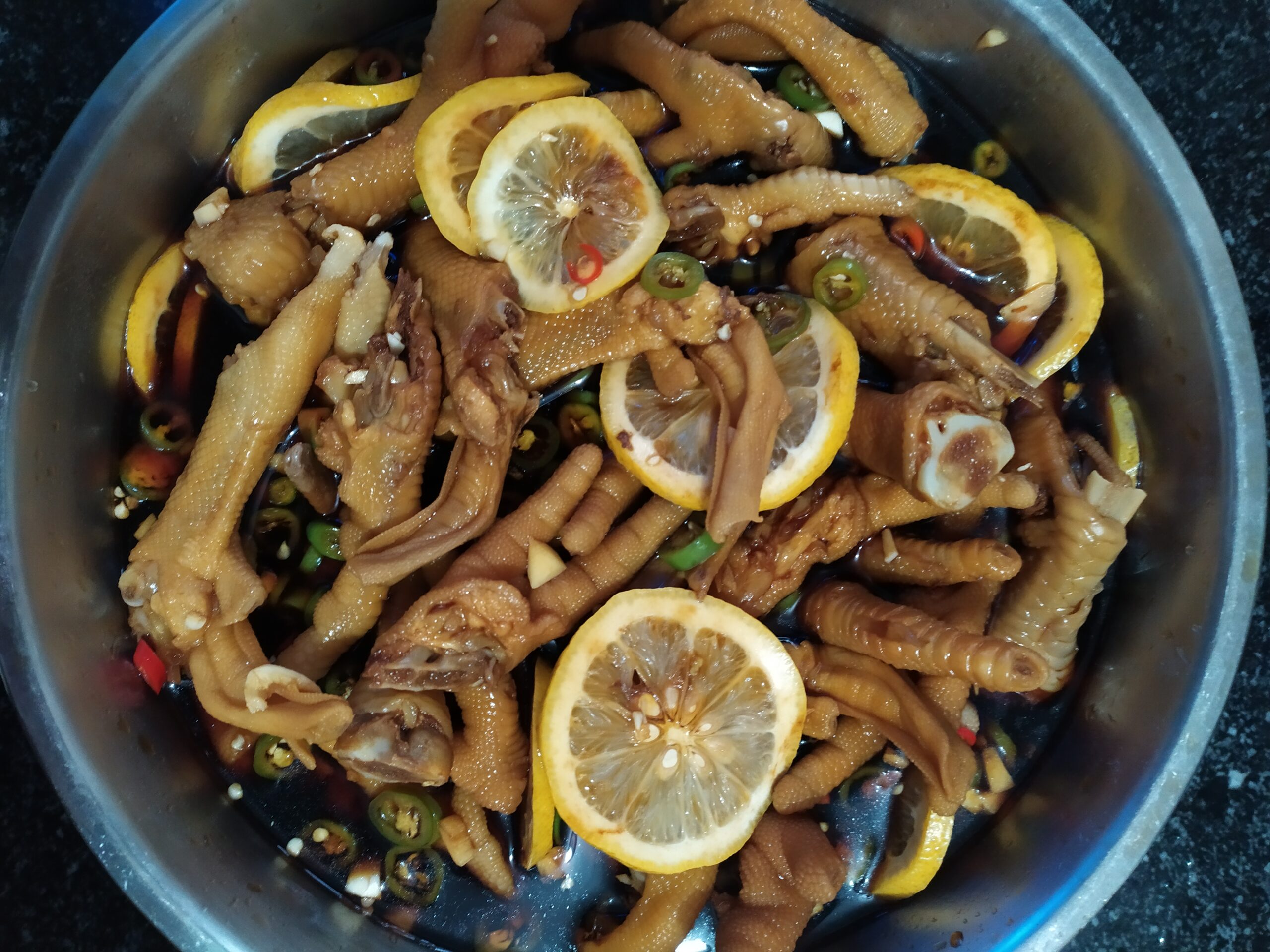 Lemon chicken claws